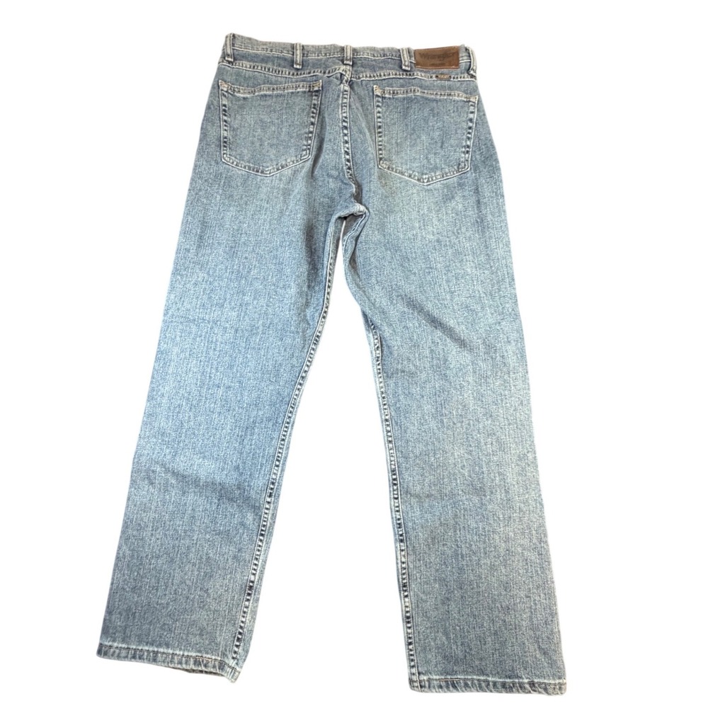 Wrangler Relaxed Fit Light Wash Denim Jeans MGW15GT Mens 36x30 J9 - Picture 5 of 8